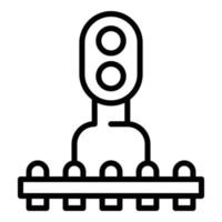 Symbol Umrissvektor für Sicherheitseisenbahn. Eisenbahnlicht vektor