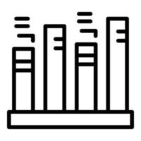 Diagramm Business Trend Symbol Umrissvektor. Suchelement vektor