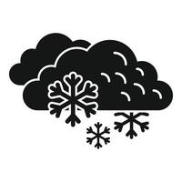 Schneeflockenwolkensymbol einfacher Vektor. Schneevorhersage vektor