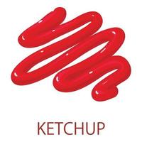 ketchup ikon, isometrisk stil vektor