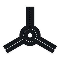 Kreisverkehr-Symbol, einfacher Stil vektor
