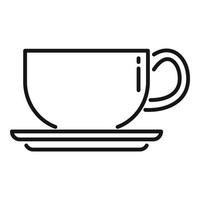 heiße Kaffeetasse Symbol Umrissvektor. diät ernährung vektor