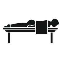 Patient Massage Symbol einfachen Vektor. ärztliche Therapie vektor