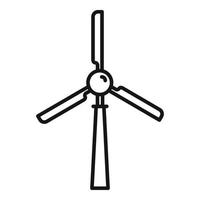 Umrissvektor für Windturbinensymbole. Ökostrom vektor