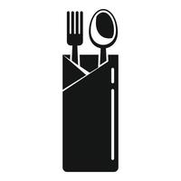 Löffel Gabel Restaurant Symbol einfacher Vektor. Gericht Café vektor