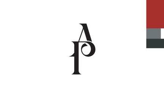 alfabetet bokstäver initialer monogram logotyp pa, ap, p och a vektor