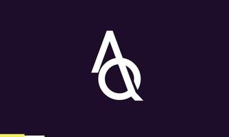 alphabet buchstaben initialen monogramm logo aq, qa, a und q vektor