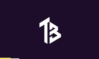 alphabet buchstaben initialen monogramm logo tb, bt, t und b vektor