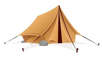 turist camping tält, campingplats sport Utrustning. 3d stil vektor illustration av tält för turism och vandring aktiviteter.