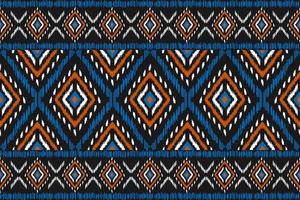 teppich ethnisches stammesmuster kunst. ethnisches ikat nahtloses muster. amerikanischer, mexikanischer Stil. vektor