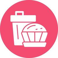 Kaffee-Muffin-Vektor-Icon-Design vektor