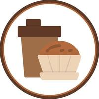 kaffe muffin vektor ikon design