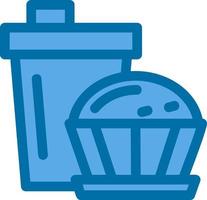 Kaffee-Muffin-Vektor-Icon-Design vektor