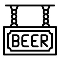 Bier-Banner-Symbol Umrissvektor. Werkstank vektor