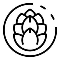 Hopfenpflanze Symbol Umrissvektor. Bierhopfen vektor