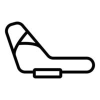 Motogp-Track-Icon-Umrissvektor. Rennstrecke vektor