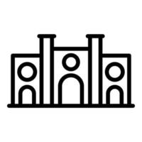 arkitektur landmärke ikon översikt vektor. monument byggnad vektor