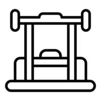 Gym rörelse ikon översikt vektor. träna kondition vektor