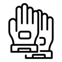 Symbol Umrissvektor für Sporthandschuhe. Hand Schnee vektor