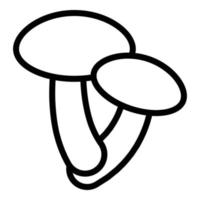 Pilz-Symbol Umrissvektor. Shiitake-Essen vektor