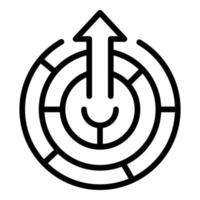 Out-Labyrinth-Symbol-Umrissvektor. selbst Karriere vektor