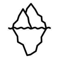 Eisberg-Symbol Umrissvektor. Eisberg polar vektor