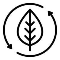 Öko-Blatt-Symbol Umrissvektor. Ökologie Energie vektor