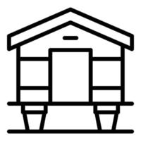 Haus-Bungalow-Symbol-Umrissvektor. Haus Kabine vektor