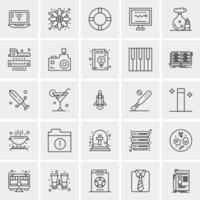 25 universelle Business-Icons Vektor kreative Icon-Illustration zur Verwendung in Web- und Mobilprojekten