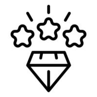 Diamant-Personal-Symbol-Umrissvektor. Seminar Werkstatt vektor