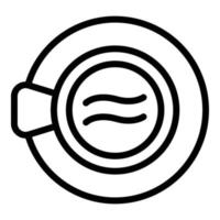 Ansicht von oben Kaffeetasse Symbol Umrissvektor. türkischer Topf vektor