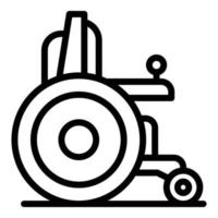 Symbol Umrissvektor für elektrische Rollstühle. Scooter-Stuhl vektor
