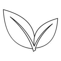 Blattsymbol, Umrissstil vektor