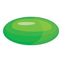 grüne Pille-Symbol, Cartoon-Stil vektor