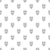 Maske mit anonymem Muster, Cartoon-Stil vektor