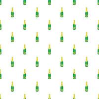 Flasche Champagner Muster, Cartoon-Stil vektor
