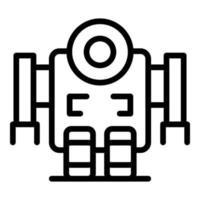 Roboter-Kind-Symbol Umrissvektor. süßes Maskottchen vektor