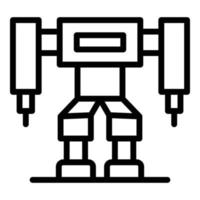 Roboter-Symbol Umrissvektor. süßes Spielzeug vektor