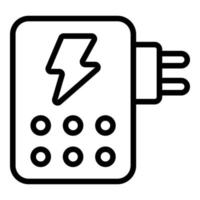 Ladestecker-Symbol Umrissvektor. Kabel Energie vektor