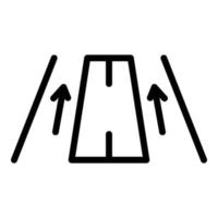Straßenpunkt-Symbol-Umrissvektor. Zeiger-Navigator vektor