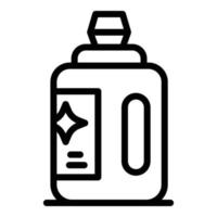 Symbol Umrissvektor für Waschmittelflüssigkeit. Flaschenschale vektor