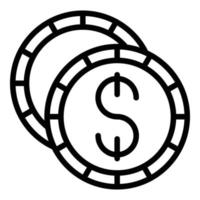 Coin Pay Angebot Symbol Umriss Vektor. Online-E-Commerce vektor