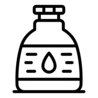 sauberer Flaschensymbol Umrissvektor. Wasserprodukt vektor