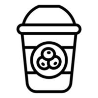 Gemüsemilch Kaffee Symbol Umriss Vektor zu gehen. vegane Pflanze