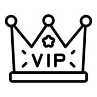 Vip-Krone-Symbol-Umrissvektor. Event-Party vektor