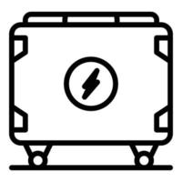 Symbol Umrissvektor für elektrische Konvektoren. Heizungsventil vektor