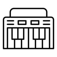 Aufnahme-Synthesizer-Icon-Umrissvektor. DJ-Klavier vektor