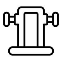 Gym lyft ikon översikt vektor. övning Utrustning vektor