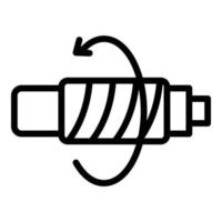 Fahrradgriff Symbol Umrissvektor. Motorradausrüstung vektor