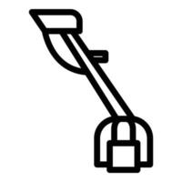 Gas Trimmer Symbol Umrissvektor. Rasen vektor